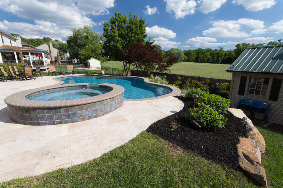 Project #3: Inground Pool, Stonework, and Pergola - Bonucci Masonry